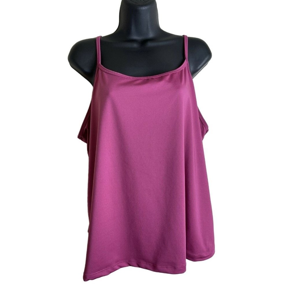 Studio 1940 Tank Top Womens Plus Size 18/20W 1X Sleeveless Pink Cami Stretch